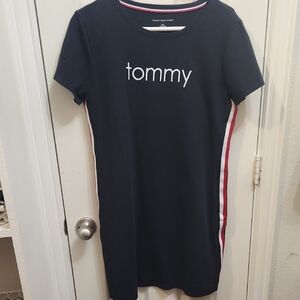 Tommy Hilfiger Navy Dress with Red and White Stripes